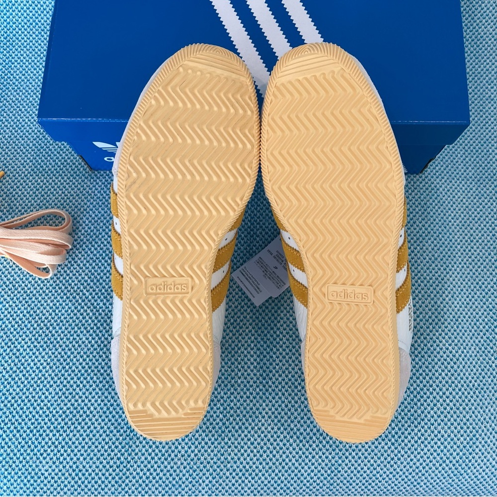adidas Japan Sneakers White with Mustard Stripes - Picture 7 of 9